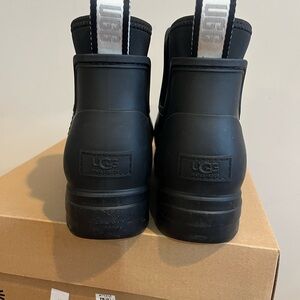 UGG Black Ankle Boots with Shearling Lining